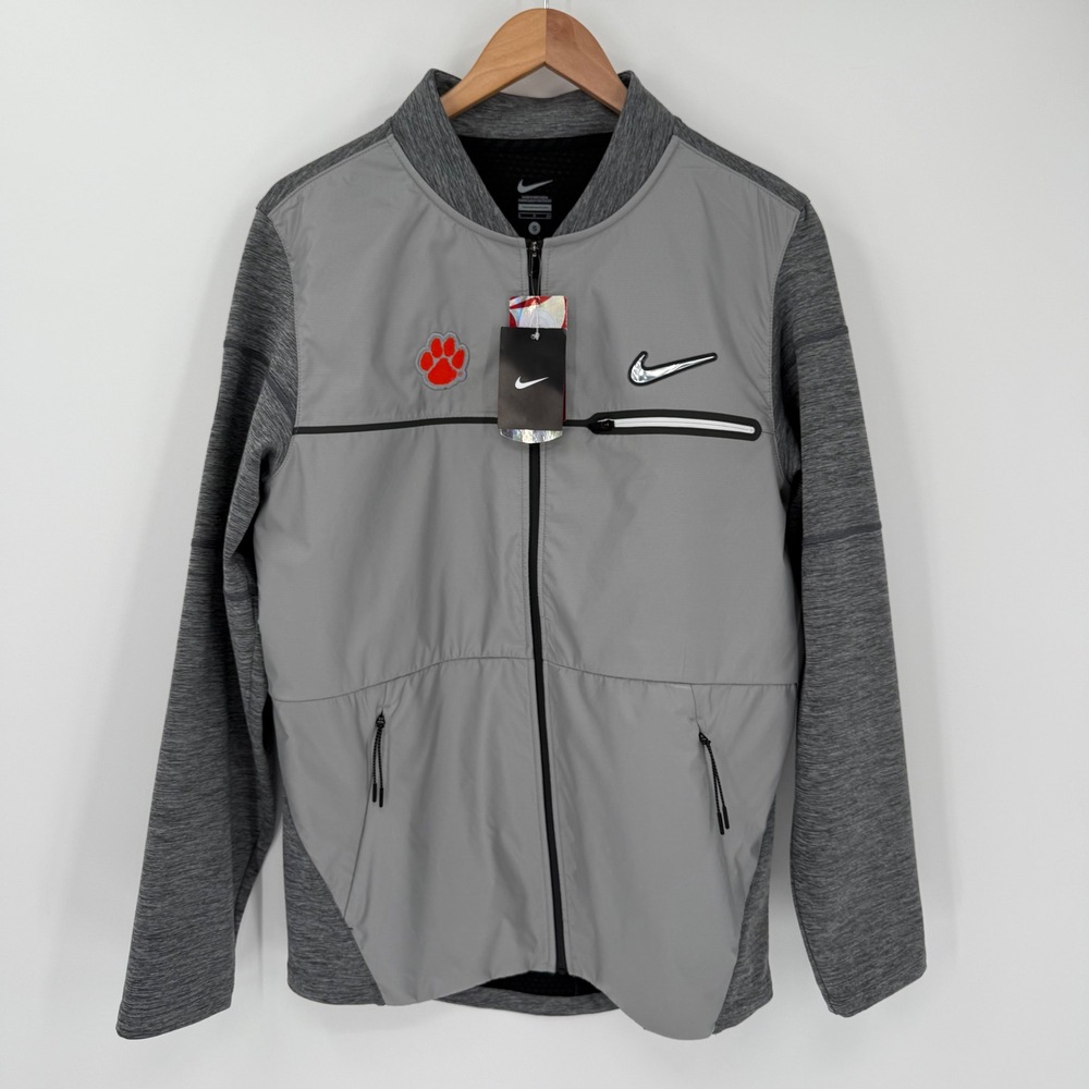 Nike Clemson CFP‎ Sideline Full Zip Jacket Men's Small Gray Official Licensed